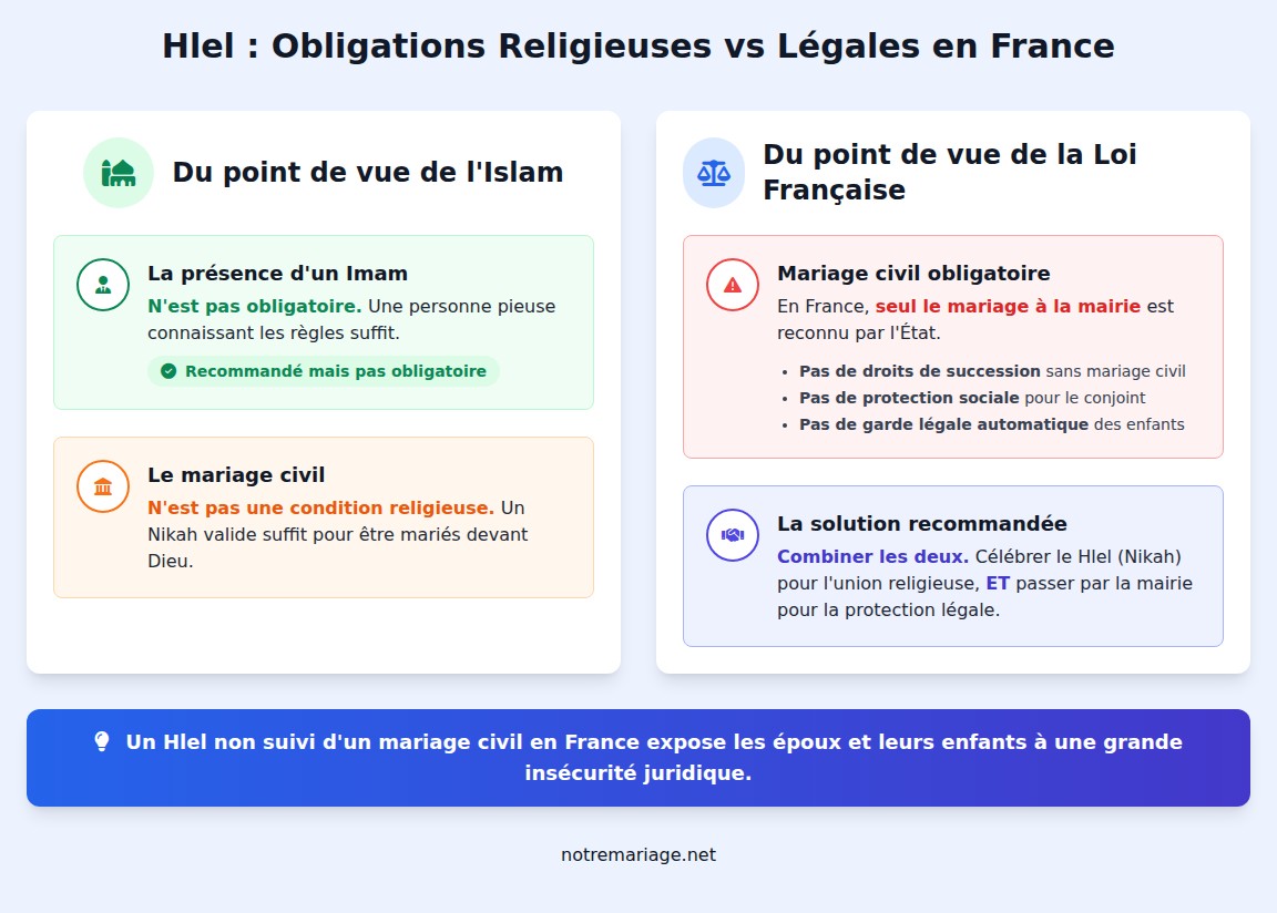 infographie Peut-on se marier sans imam ou sans mariage civil ?